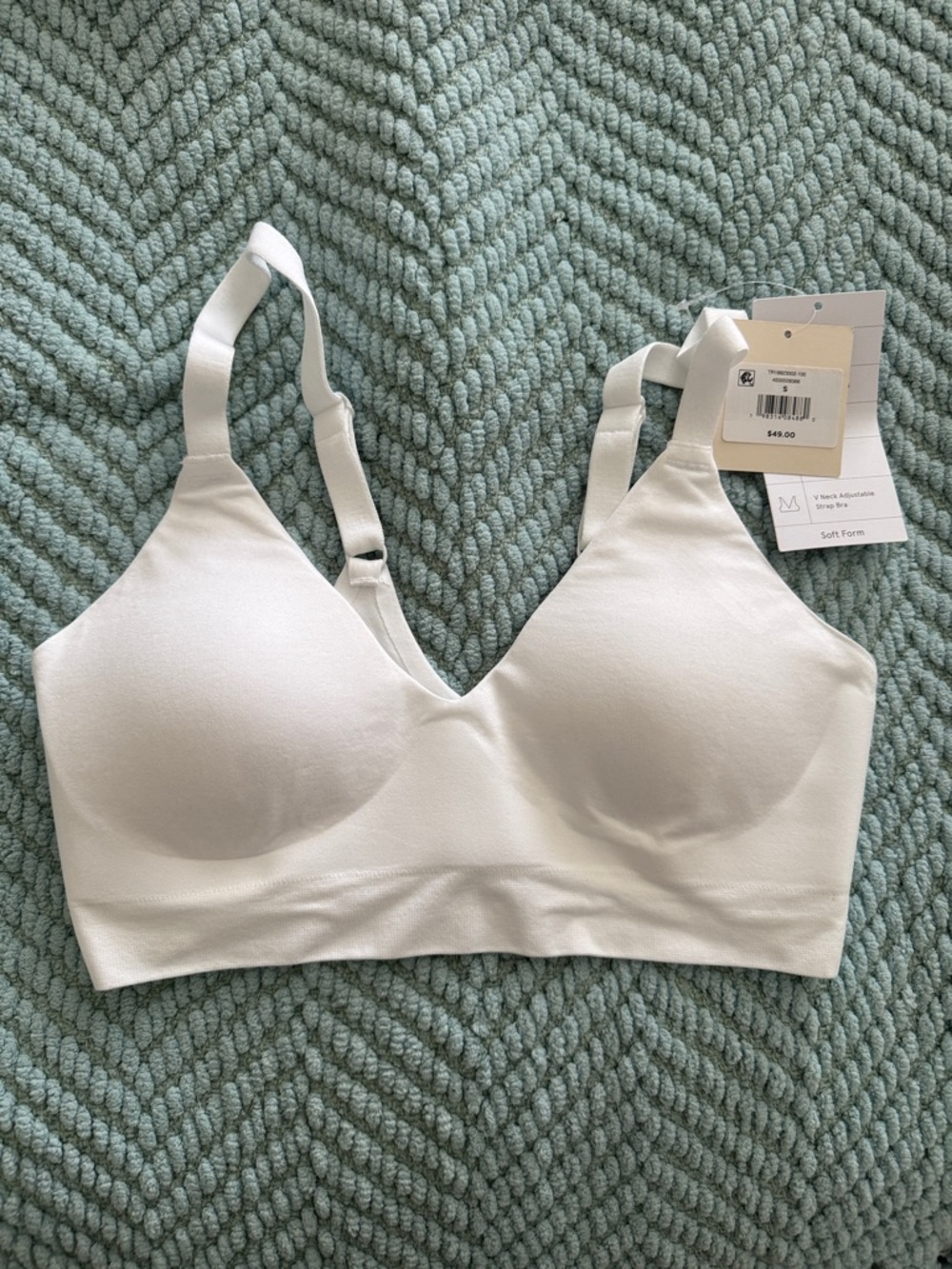 True & Co. Soft Form Seamless Wireless Bra - White